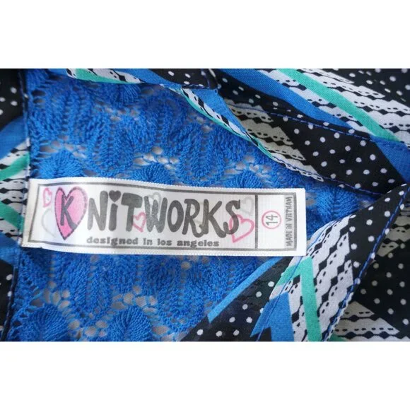 Knitworks Girls Chevron Dress - Size 14 - Picture 2 of 8